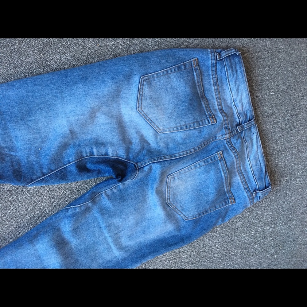 Slim fit moto jeans with cool curved detail